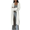 thumbnail image 3 of Aboser Womens Open Front Long Cardigan Sweaters Chunky Knit Dusters Oversized Sweater Coat Fuzzy Long Sleeve Maxi Sweaters Fall Clothes, 3 of 8