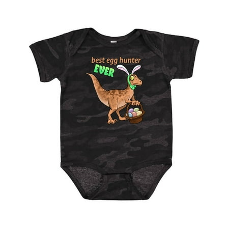 

Inktastic Best Egg Hunter Ever Easter Dinosaur Gift Baby Boy or Baby Girl Bodysuit