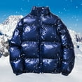 thumbnail image 3 of Vedolay Parka Jacket Men Solid Color Causal Winter Warm Thicken Overcoat Blue,4XL, 3 of 5
