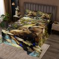 thumbnail image 2 of Erosebridal Wildlife Capybara Coverlet Set King,Butterfly Bedding Set,Flower Decor,3-Piece, 2 of 5