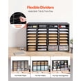 thumbnail image 3 of VEVOR Literature Organizer, 36 Compartments Office Mailbox with Detachable Shelves, Wooden Mailbox Sorter with Particle Board, Countertop Office Home Storage Organizer for File, Document, Paper, Black, 3 of 9