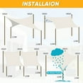 thumbnail image 2 of NAWAY 10'X13' Cream Rectangular Sun Shade Sail – HDPE 95% UV Block Outdoor Canopy for Patio, Garden, Pool, Breathable & Windproof Shade Cover with D-Rings, 2 of 8