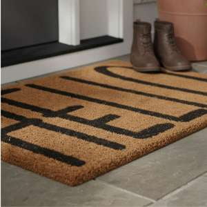 Abbott Doormat Durable Natural Coco Coir Doormat, Weather Resitant Mat Outdoor & Indoor Entrance, Home Decor Large Doormat, 18x30", Hello Doormat