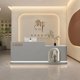 thumbnail image 1 of Mobile Bar Reception Desks Store Beauty Wooden Information Cabinet Nails Hotel Reception Desks White Bureau Meuble Furniture My Lux Decor Round, 1 of 6
