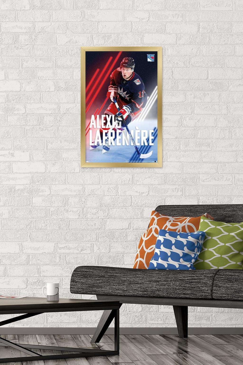 NHL New York Rangers - Alexis Lafrenière 20 Wall Poster, 14.725" x 22.375", Framed