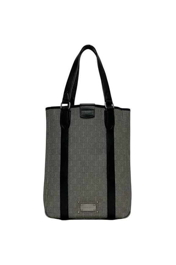 Pre-Owned Loewe Tote Bag ec-25097 Gray Anagram PVC Leather 290806 LOEWE Charcoal Coated for Men...