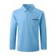 thumbnail image 4 of Blusa y camisa de manga larga con cuello vuelto para hombre, camisa deportiva de color liso con solapa y botones, blusa de manga larga con solapa para hombre, 4 of 4