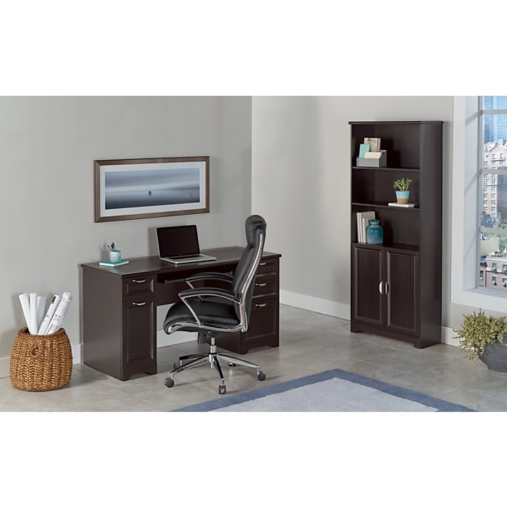 Realspace Magellan Collection Managers Desk Espresso Walmart Com Walmart Com
