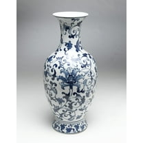 Zeckos AA Importing 59701 Blue And White Vase