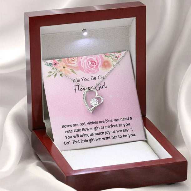 Flower Girl Gift - Forever Love Necklace, Flower Girl Jewelry