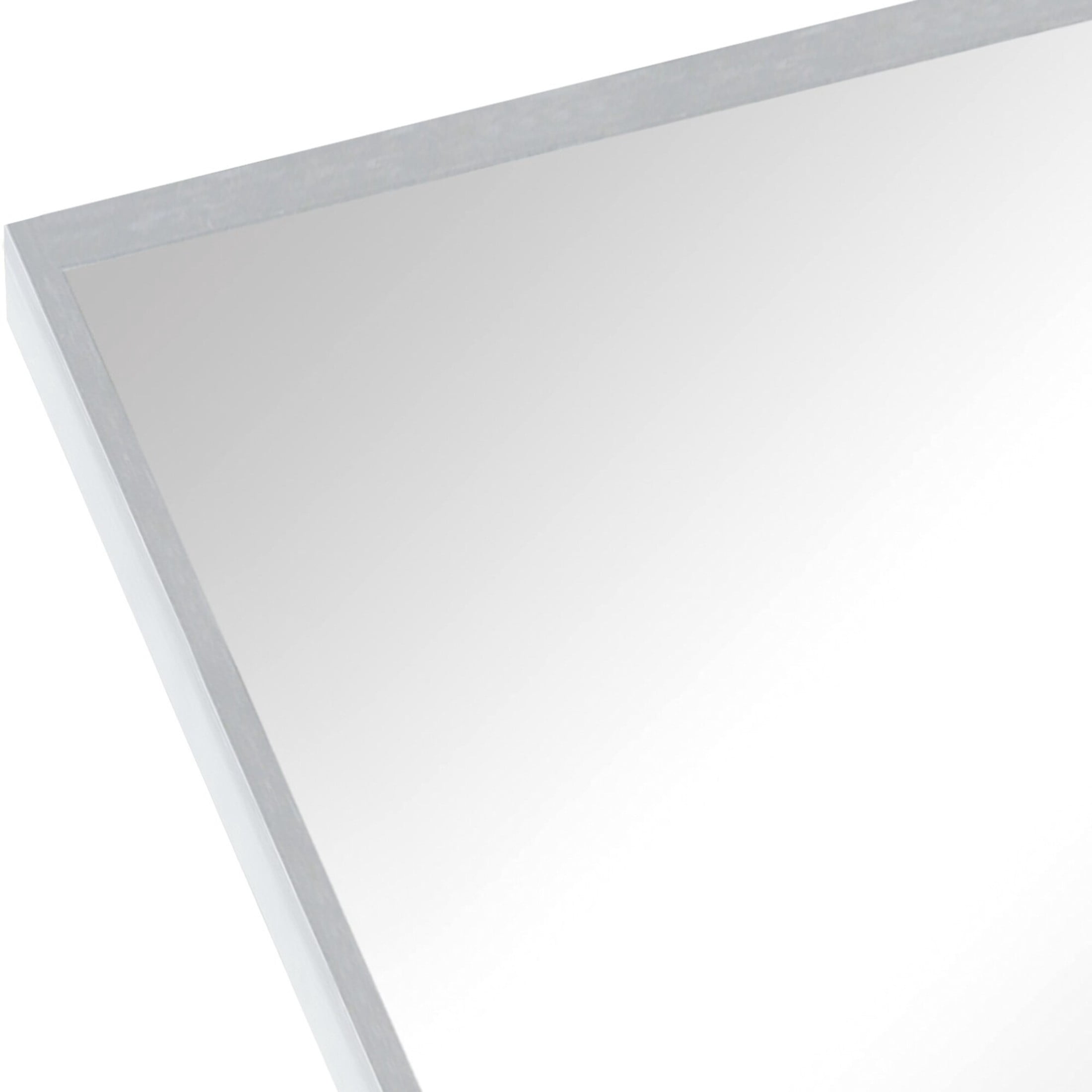 Noble House 24"x36" Arched Metal Wall Mirror, Vanity Mirror for Bathroom, Bedroom & Living Room, Silver