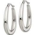 thumbnail image 3 of Stainless Steel Polished Teardrop Hollow Hoop Earrings (31 X 22) Made In China sre507, 3 of 5