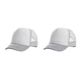 thumbnail image 3 of Minnieouse Patchworks Sport Gorra de béisbol para niñas Viseras de verano Gorras Ajustable Transpirable Malla de viaje Hip Hop Sombreros Gris Gris blanco 2piezas, 3 of 6
