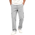 thumbnail image 5 of Mooqilaa Boys Cargo Sweatpants, Relaxed Fit Elastic Waist Casual Fleece-lined Winter Pants Silver Size 13-14 T, 5 of 8
