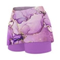 thumbnail image 4 of 2 In 1 Skorts Skirts for Women 2 In 1 High Waisted Tennis Skirt with Built-In Shorts Quick Dry for Athletic Gym Running Shorts with Liner Pockets,Purple,S, 4 of 6