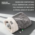 thumbnail image 3 of Soft Thermal Heated Cat Bed for Indoor Cats Winter Warm Cuddle Cup Bolster Rabbit Material Removable Washable Cover Round Pod Design, 3 of 5