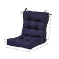 thumbnail image 3 of Greendale Home Fashions 21 x 42-inch Solid Color Outdoor Seat/Back Chair Cushions (Set of 2) (Cushions Only) Navy, 3 of 5