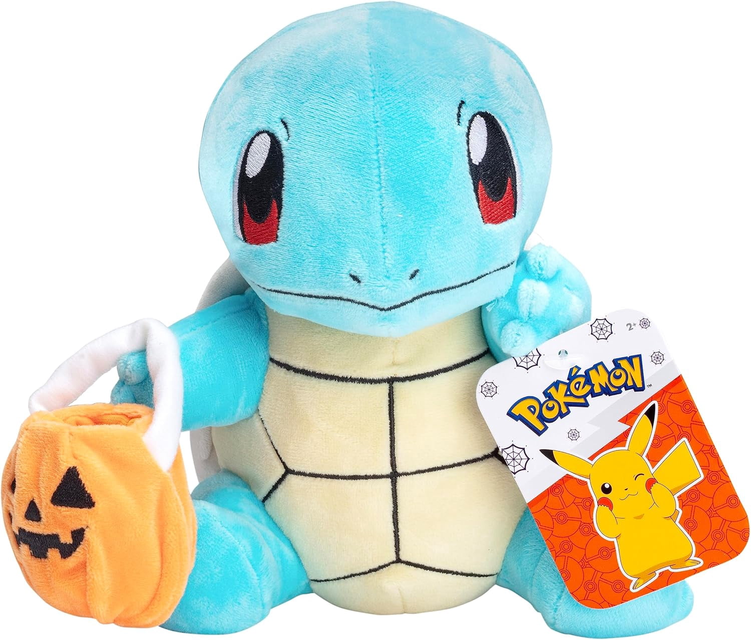 Pokemon Halloween 8" Squirtle Plush with Pumpkin Bag Accessory - 2024 Limited Edition - Officially Licensed - Soft Cute Seasonal Stuffed Animal Toy - Gift for Kids, Boys, & Girls