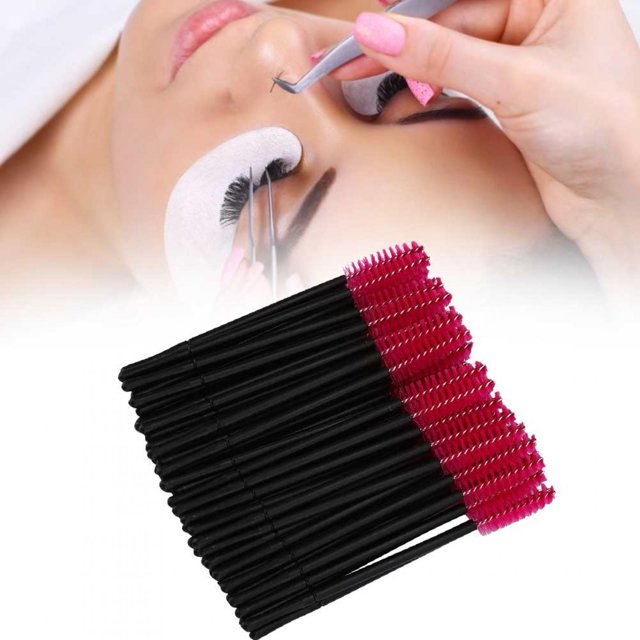Dioche Disposable Eyelashes Brush, 100pcs Eyelashes Brush, Home Use Makeup Eyelash Extension Salon Use