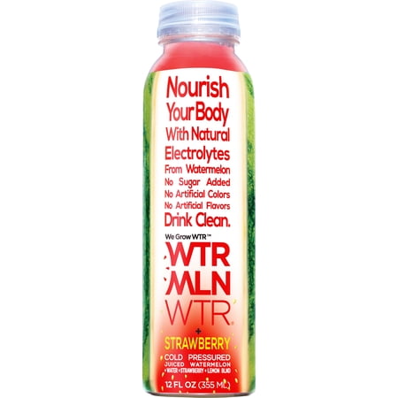 WTRMLN WTR + Strawberry Cold Pressed Juiced Watermelon Water, Strawberry BLND, 12 Oz