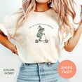 thumbnail image 2 of Funny Frog T-Shirt – “Off to Commit Tom Foolery” Graphic Tee, Cute Vintage Aesthetic Unisex Shirt, 2 of 7