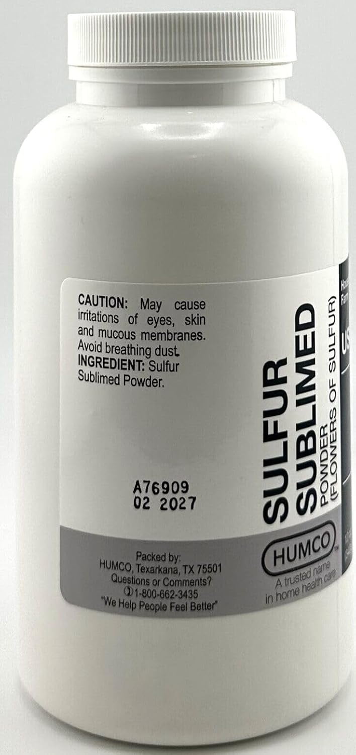 Humco Sulfur Sublimed Powder USP 12 oz