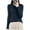 Black, variant on Blouses for Women Solid Mock Neck Long Sleeve Base Layer Knit Pullover Sweater Top, Sizes S-2XL
