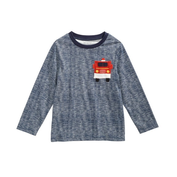First Impressions Baby Boys Firetruck Print Cotton T-Shirt Navy Nautical 3-6 months