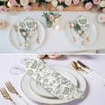 thumbnail image 2 of Boho Sage Green Floral Cloth Napkins, Vintage Farmhouse Paisley Plant Washable and Reusable Dinner Napkins Set of 6, Table Napkin for Kitchen Party Birthday Wedding Hotel Housewarming 20"x20", 2 of 8