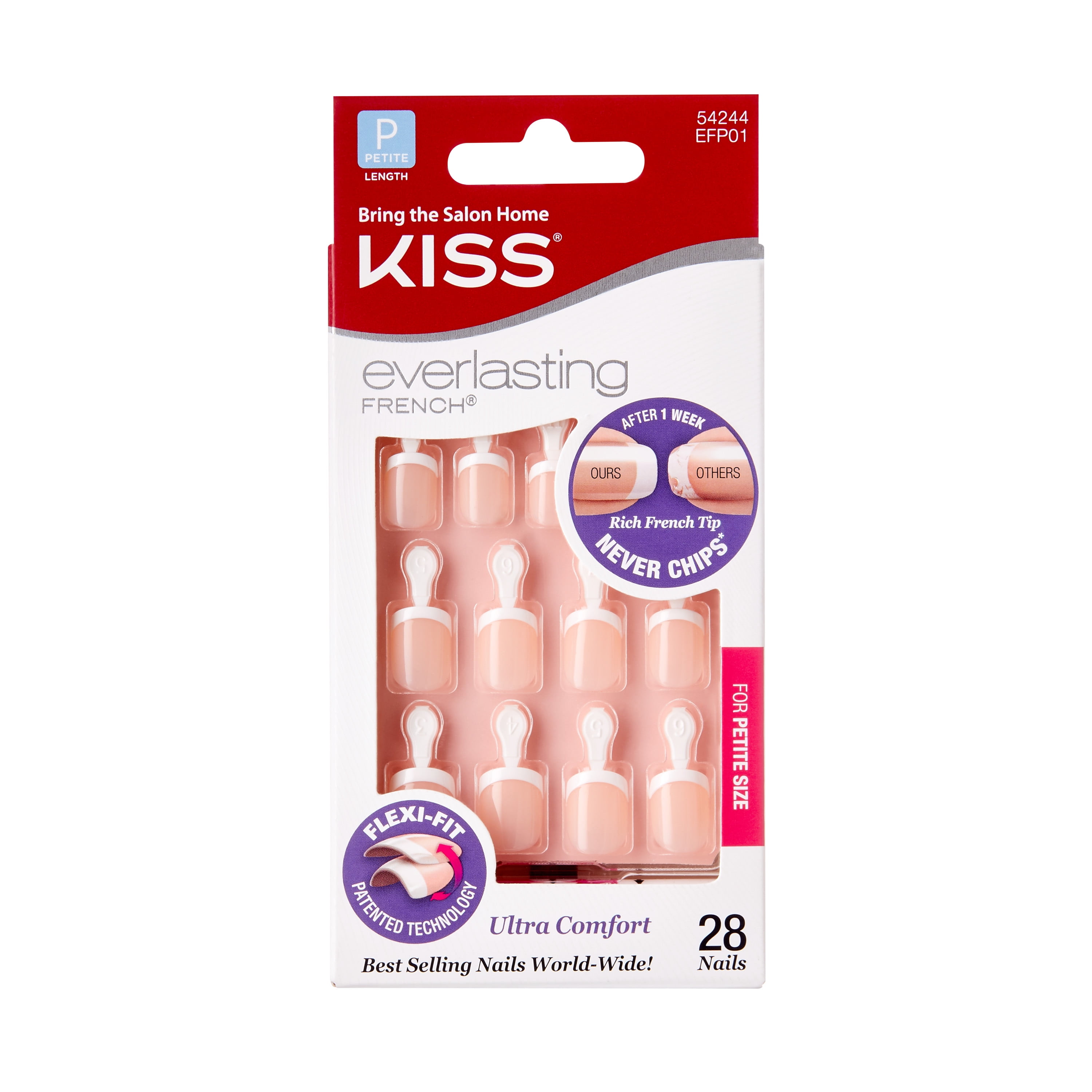 KISS Everlasting French® Petite Nail Kit Clear Pink