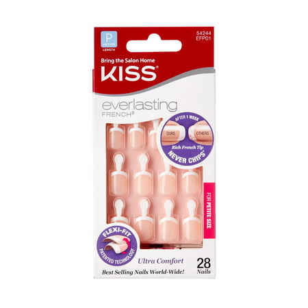 KISS Everlasting French® Petite Nail Kit - Clear (Best Nail Kit For Women)