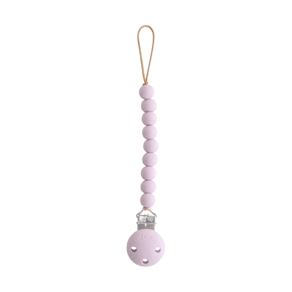Clip para chupete Mushie Hera 100% silicona 23,5 cm Lilac