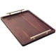 thumbnail image 1 of Bandeja otomana de 17 x 13 pulgadas con asas de metal para mesa de centro, desayuno, aperitivos, té, comida  Bandeja decorativa de madera para cocina, sala, 1 of 7