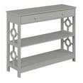 thumbnail image 2 of Convenience Concepts Ring 1 Drawer Console Table with Shelves, Gray, 2 of 8
