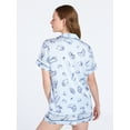 thumbnail image 4 of Joyspun Women’s Stretch Satin Short Sleeve Top and Shorts Pajama Set, Sizes XS-3X, 4 of 6