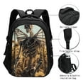 thumbnail image 3 of Pofeuu Skull Butterfly Sunflower Print Storage Laptop Backpack with USB Charging Port[Water Resistant] College Computer Bookbag Fits, 3 of 7