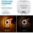 thumbnail image 3 of SYCEES 4 Pack Plug in Dimmable Led Night Light with Auto Dusk to Dawn Sensor, Soft Warm White Nightlights for Hallway,Bedroom, Kids Room, Kitchen, Stairway, 3 of 8
