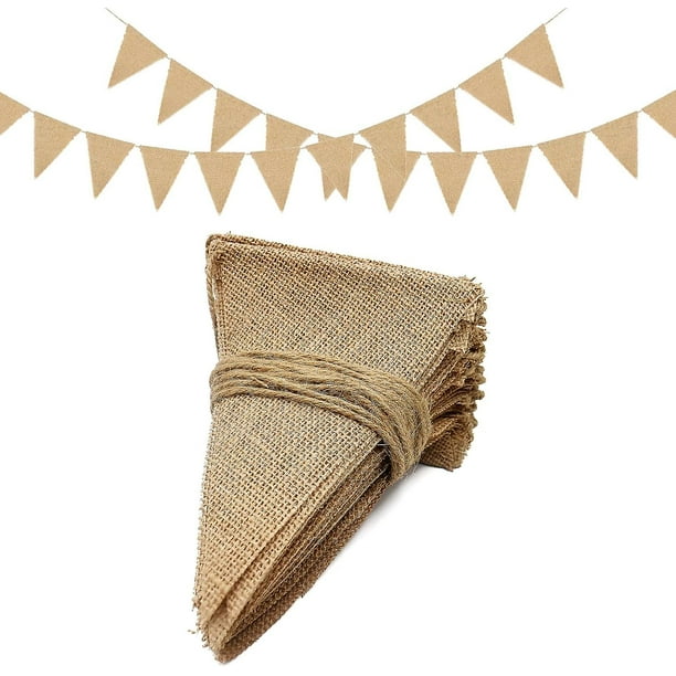 Guirnalda De Banderines De Tela – 4 Metros, 48 Banderines, Reutilizable, Ideal Para Bodas, Cumpleaños Y Fiestas