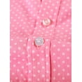 thumbnail image 6 of INSPIRE CHIC Men's Shirts Point Collar Short Sleeve Polka Dots Button Down Shirt 34 Pink, 6 of 7