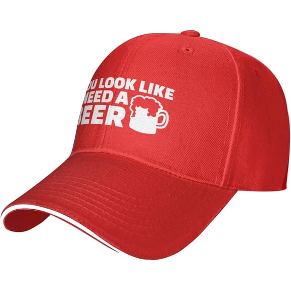 You Look Like I Need A Beer Hat for Men Women Adjustable Baseball Cap Black Dad Hat Outdoors