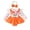 Orange, variant on Elippeo Baby Girls Rompers Dress 3 6 9 12 18 Months Heart Print Fox Embroidered Long Sleeve Skirt Hem Jumpsuits Fall Clothes Bodysuits with Headband