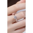 thumbnail image 4 of 1 Carat Round Cut Moissanite Solitaire Diamond Engagement Ring In 18K White Gold Plating Over Silver(D Color, VVS1 Clarity), 4 of 5