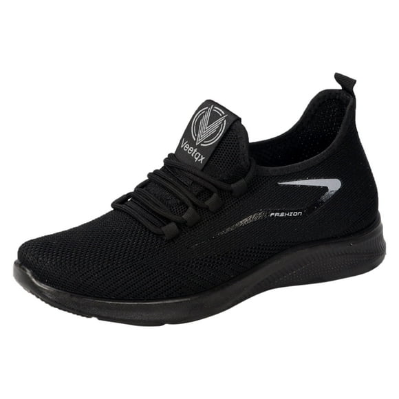 Dakaela Mens Slip on Walking Shoes Breathable Running Shoes Lightweight Gym Fashion Sneakers Black 10.5