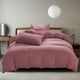 thumbnail image 1 of Juegos de colcha y cubrecama para todas las estaciones: juego de cama de 4 piezas, sábanas lavables de color liso, funda nórdica y fundas de almohada, sábanas de algodón lavado., 1 of 9