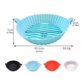 thumbnail image 2 of sweethay Air Fryer Pot Cocina Reutilizable Cocinar Hornear Cesta Lavable Pizza Home Beef Liner Accesorio con Mango Rojo Rojo 1 Pc sweethay HA061967-03, 2 of 8