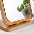 thumbnail image 3 of EeaseCA 1 Pce Miroir de Maquillage de Bureau Miroir Pliant en Bois Grand Miroir Cosmétique de Maquillage, 3 of 7