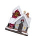 thumbnail image 1 of Injueey Decoración de escritorio del conjunto del pueblo LED de la casa de la nieve de la resina Kits de decoración para fiestas luces de colores tipo B, 1 of 6