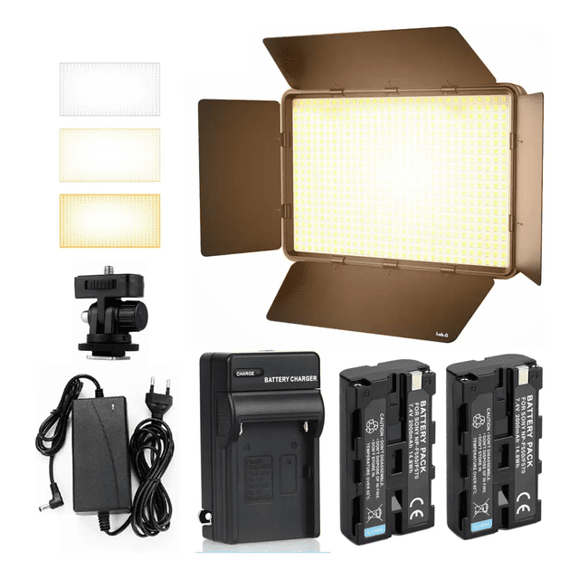 "Luz Led De Video Fotografía Con Batería Profesional 600 Leds Rgb Lab.G, Negro "