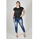 thumbnail image 5 of Blusa con detalle de lazo Roman Fashion /Tallas Extras, 1915 (Negro) negro 42, 5 of 6