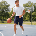 thumbnail image 6 of DARESAY Men’s Knit Shorts 3-Pack, Soft Sleep Lounge Shorts with Pockets & Elastic Drawstring Waist, Sizes S-3X, 6 of 8